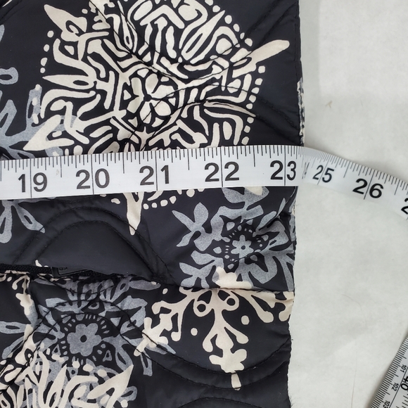 Eddie Bauer Goose Down Quilted Jacket Zip Hooded Snowflake Vest Coat Sz Medium - Picture 13 of 15